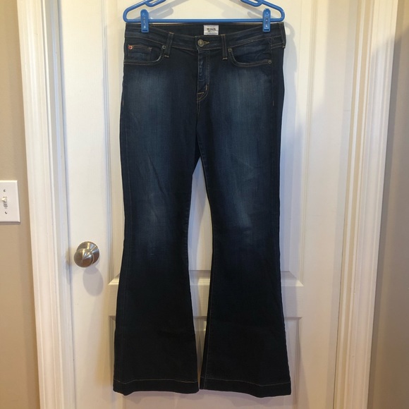 Hudson Ferris Flap Flare Jeans Size 31 Inch Waist - Picture 1 of 13